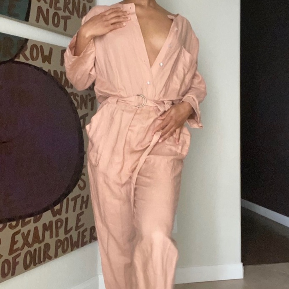 Peach Free People Jumpsuit